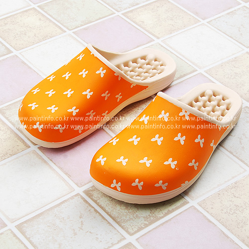 나비 지압 욕실화(오렌지)