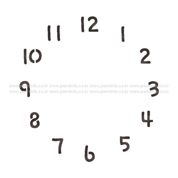 스텐실본 시계숫자Ver.2