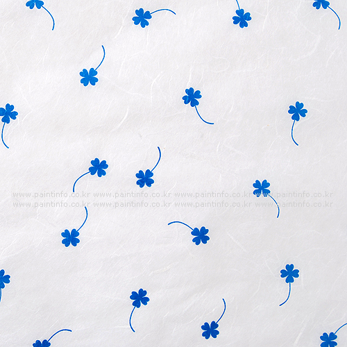 패턴한지-clover1 블루