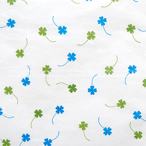 패턴한지-clover6 그린/블루