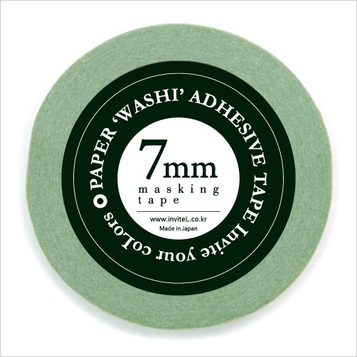 IN.[D11]Dark seagreen-7mm Masking Tape