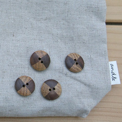 NE/Pinwheel wood button -18mm(2개)