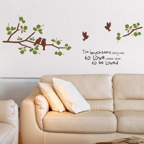 [우드스티커] 새와나무가지 (컬러완제품) 벽장식스티커