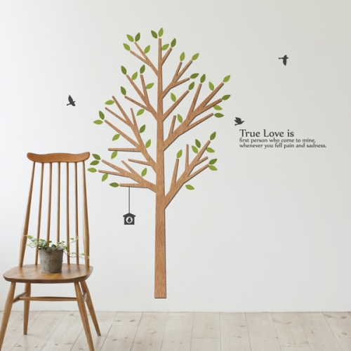 [우드스티커] 심플한가지나무 (컬러완제품) 데코벽지