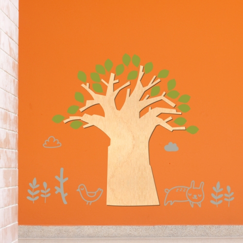 [우드스티커] 고목나무 (반제품) 벽에붙이는스티커