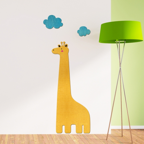 [우드스티커] 기린과구름 (컬러완제품) 어린이집환경 교실환경꾸미기