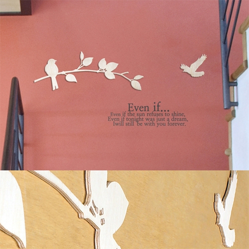 [우드스티커] 너와나무 (반제품) - 입체우드 월데코  포인트 집꾸미기 벽장식