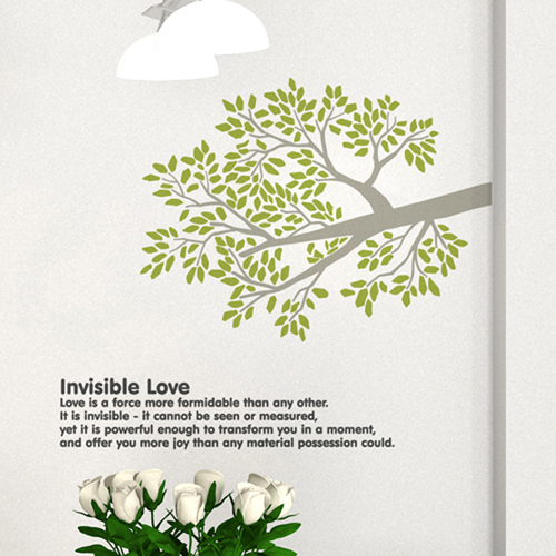 초록향기 (나무1그루)/그래픽스티커 침실스티커 집꾸미기 스티커벽지 데코