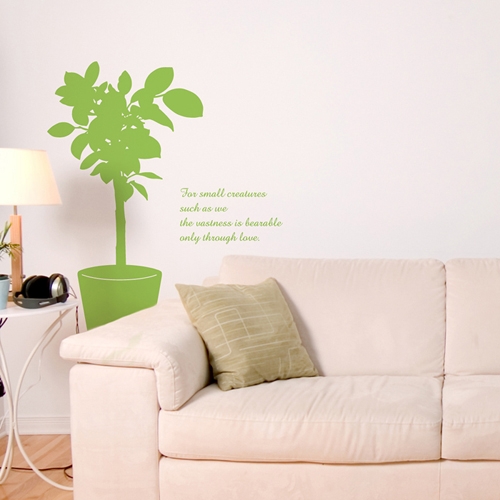 뱅갈고무나무 - 관엽식물 그래픽스티커 풍수인테리어 월데코 포인트