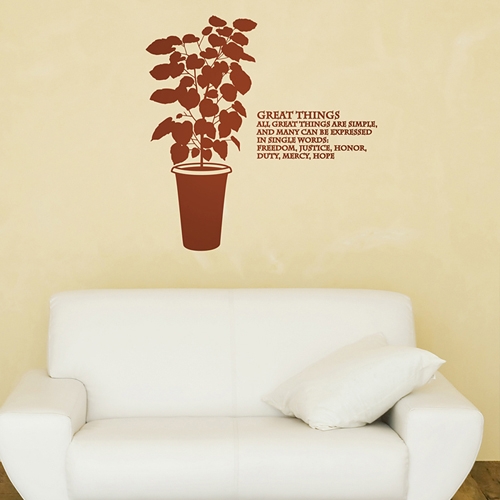 휘카수움베라타 - 관엽식물 그래픽스티커 풍수인테리어 월데코 포인트