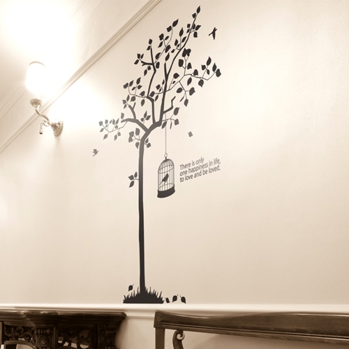 기다림 (나무 1그루) 그래픽스티커 포인트 시트지 스티커벽지