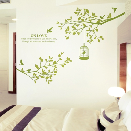 러브가든 (나뭇가지 2개) 그래픽스티커 포인트 시트지 스티커벽지