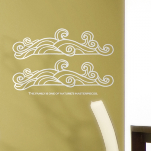 [PI26]물결무늬 - 좋은기운 그래픽스티커 풍수인테리어 월데코 포인트