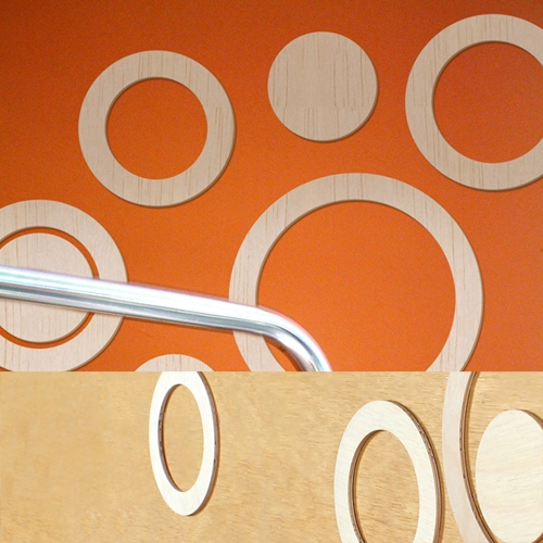 [우드스티커] 우든서클 (반제품) - 입체우드 월데코  포인트 집꾸미기 벽장식