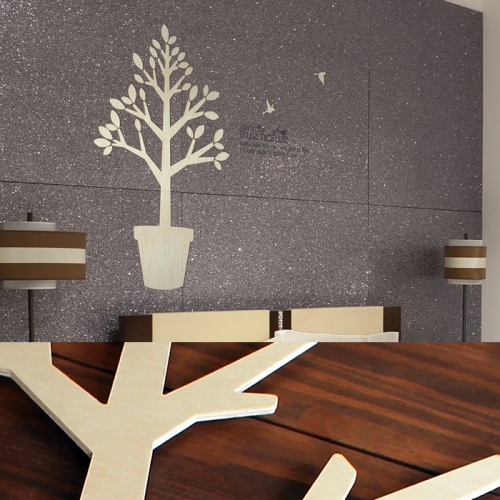 [우드스티커] 그린트리 (반제품) - 입체우드 월데코  포인트 집꾸미기 벽장식