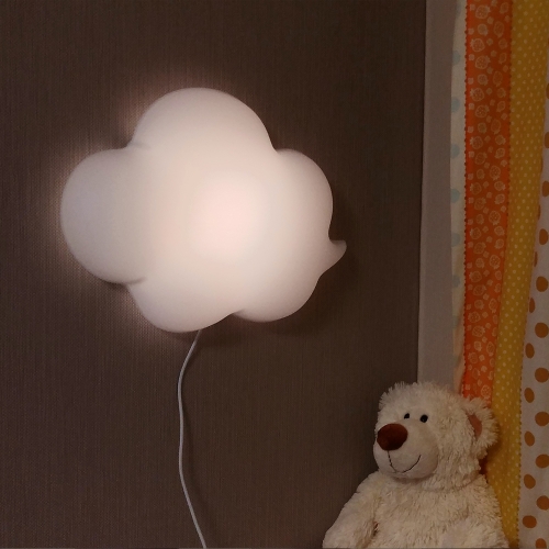 밝기조절 LED구름모양 벽등 (화이트)