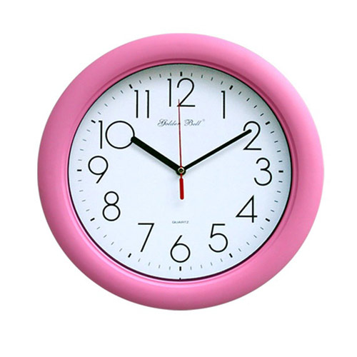 고급무소음벽시계(GB3023) 핑크 32cm