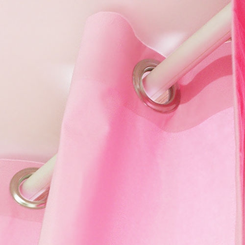 coloration metal ring curtain - baby pink