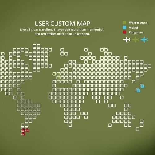 (LU-B58) 세계지도-CUSTOM MAP