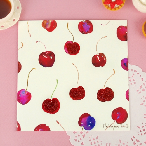 Card - Cherries