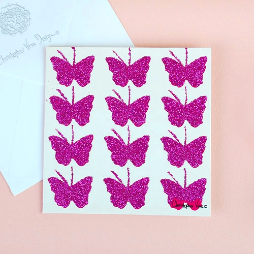 Mini Card - Pink Butterflies