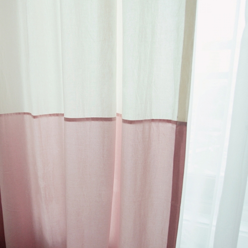 two tone curtain - pink