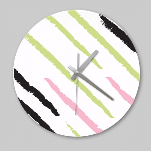 [디자인 시계]포인트 그린핑크 패턴