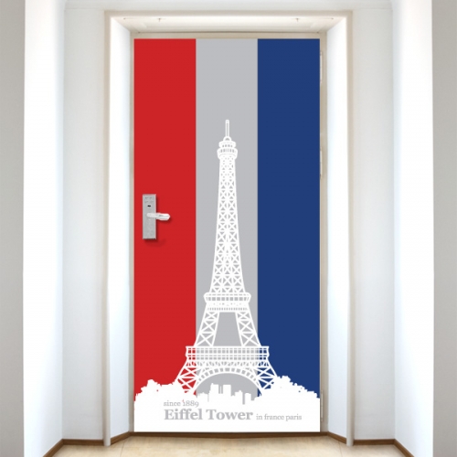 DS243[현관문 시트]프랑스 파리 시그니처 에펠탑
