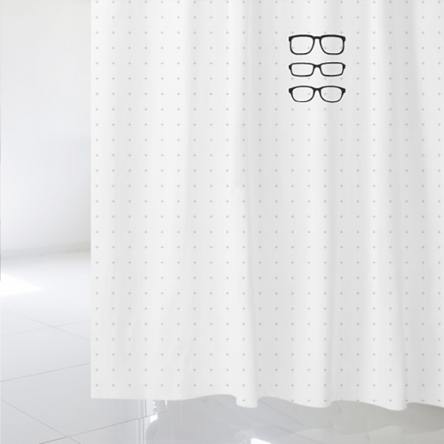 SC279 [샤워 커튼]크로스 패턴과 3가지 안경 스타일