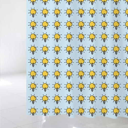 SC304[샤워 커튼]노란 꼬마 전구 패턴