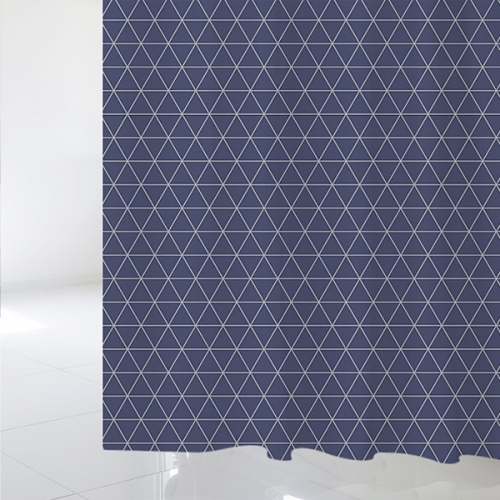 SC307[샤워 커튼]진한 파란색 삼각형 패턴