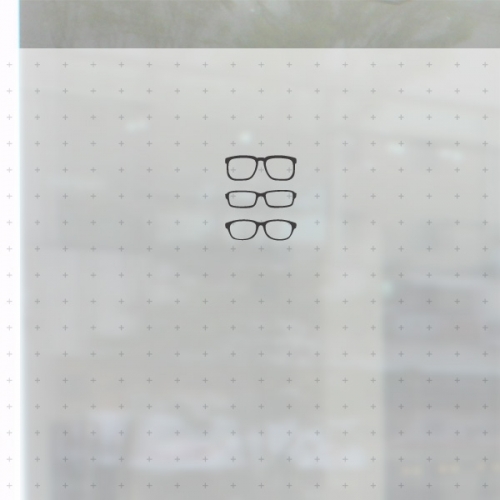 CW306[컬러 안개시트]크로스 패턴과 3가지 안경스타일