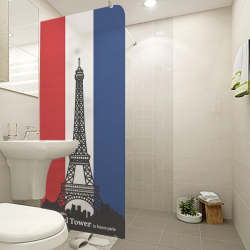 SW354[샤워 윈도우]프랑스 국기 파리 에펠탑