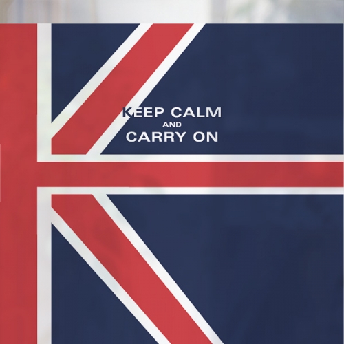 CW436[컬러 안개시트] KEEP CALM AND CARRY ON 영국 국기 포인트