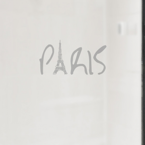 NCW489[무점착 창문시트]빈티지 PARIS 택스트