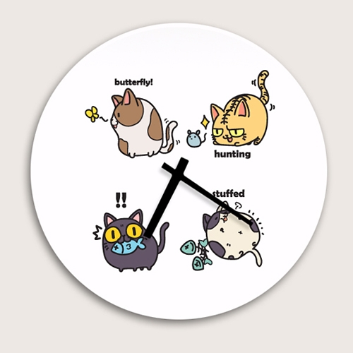 [디자인 시계]해피캣 패밀리 #2