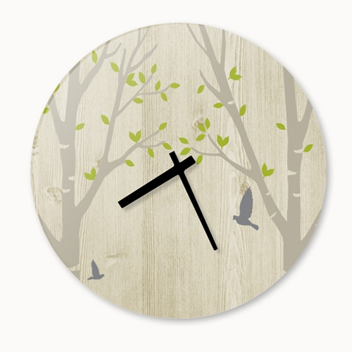 [디자인 시계]자작나무 우든