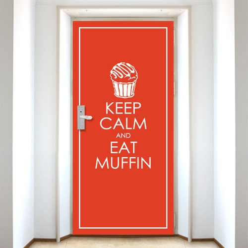 [현관문 시트]keep eat muffin