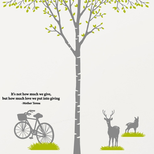 [나무] 자작나무 싱글- 자전거 & 사슴