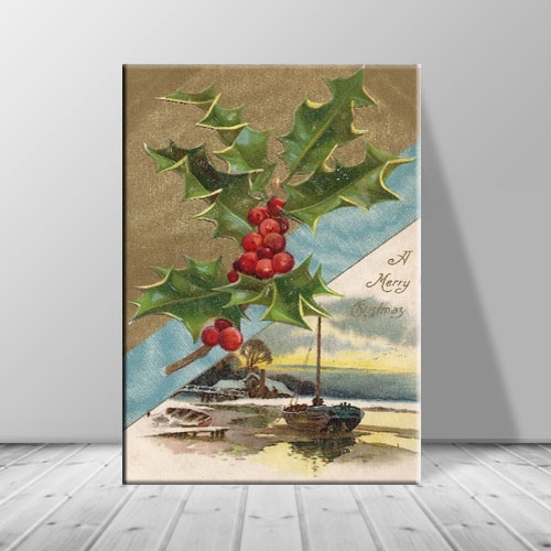크리스마스 빈티지 방울 나무그림 캔버스 ch-049