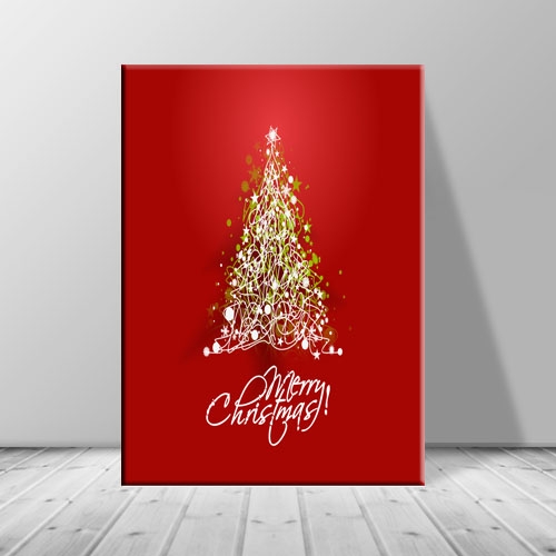 크리스마스 그림 빨간 일러스터 트리 ch-137