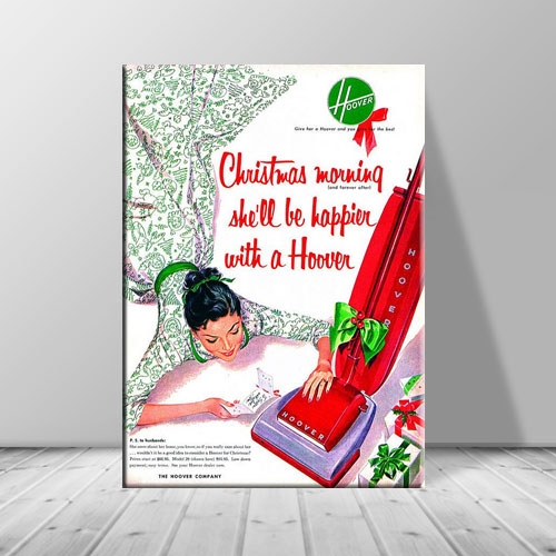 크리스마스 액자 빈티지 청소기 포스터 ch-186