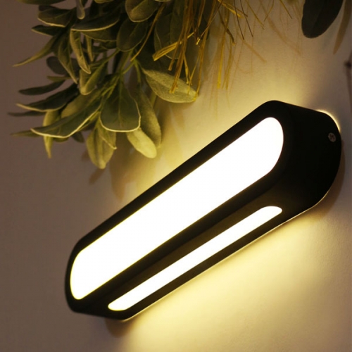 LED 요크 벽등(라운드)-블랙