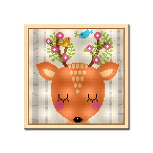 DIY 액자형 보석십자수_[D229] 사랑의 꽃사슴