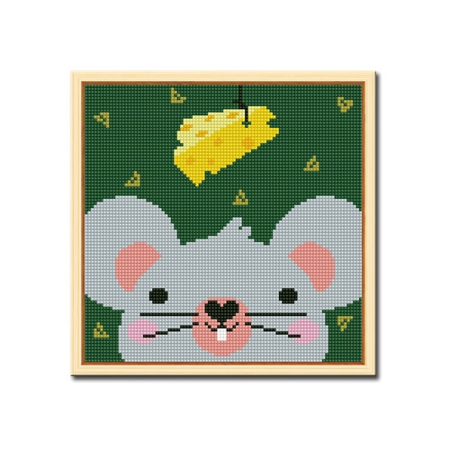 DIY 액자형 보석십자수_[D245] 치즈사랑 생쥐