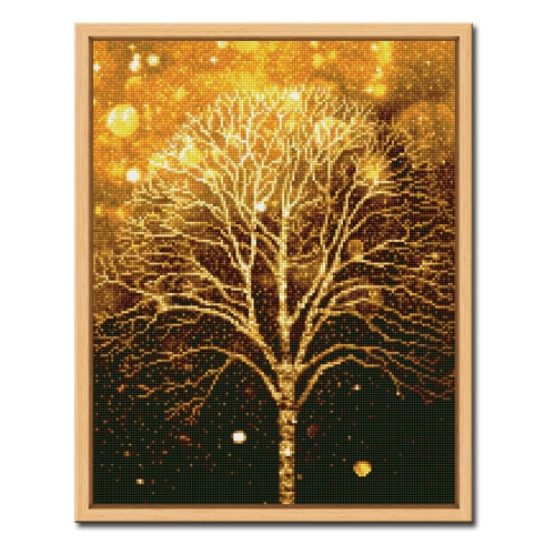 DIY 액자형 보석십자수_[D654]_금빛나무