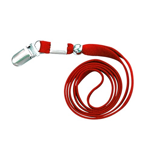 M0071 - 밴드링더블클립 빨강 명찰 걸이용 끈