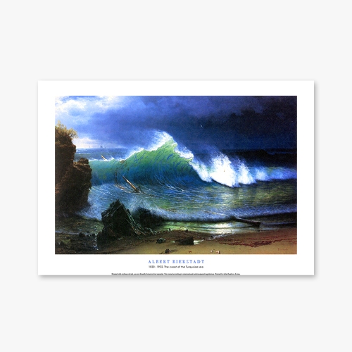 [명화포스터] The coast of the Turquoise sea - 앨버트 비어슈타트 021