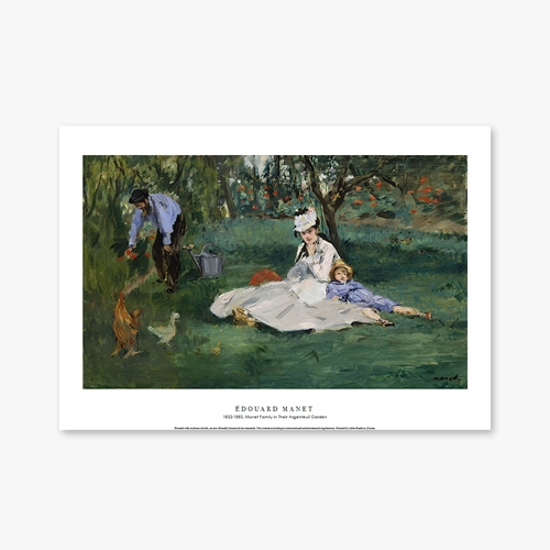 [명화포스터] Monet Family in Their Argenteuil Garden - 에두아르 마네 009