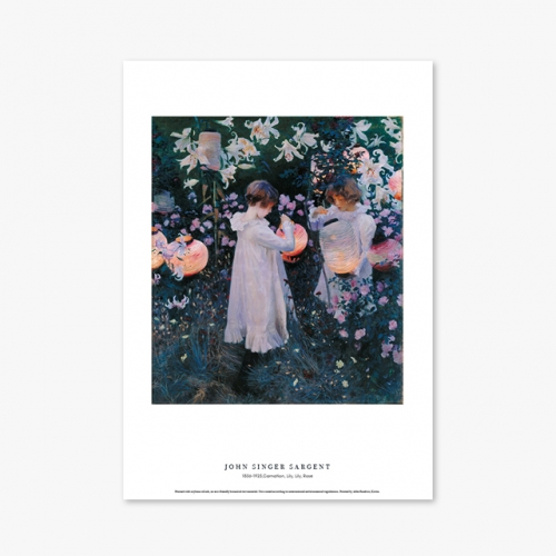 [명화포스터] Carnation, Lily, Lily, Rose - 존 싱어 사전트 013